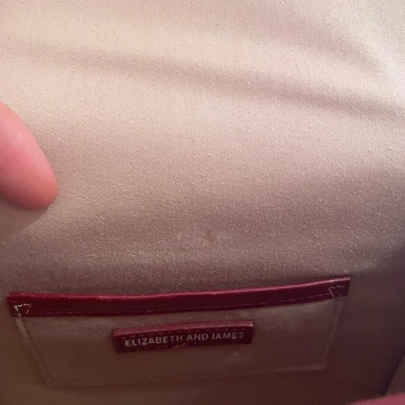 Elizabeth And James Eloise Field Bag Plum Tassle Leather Suede - Picture 15 of 16